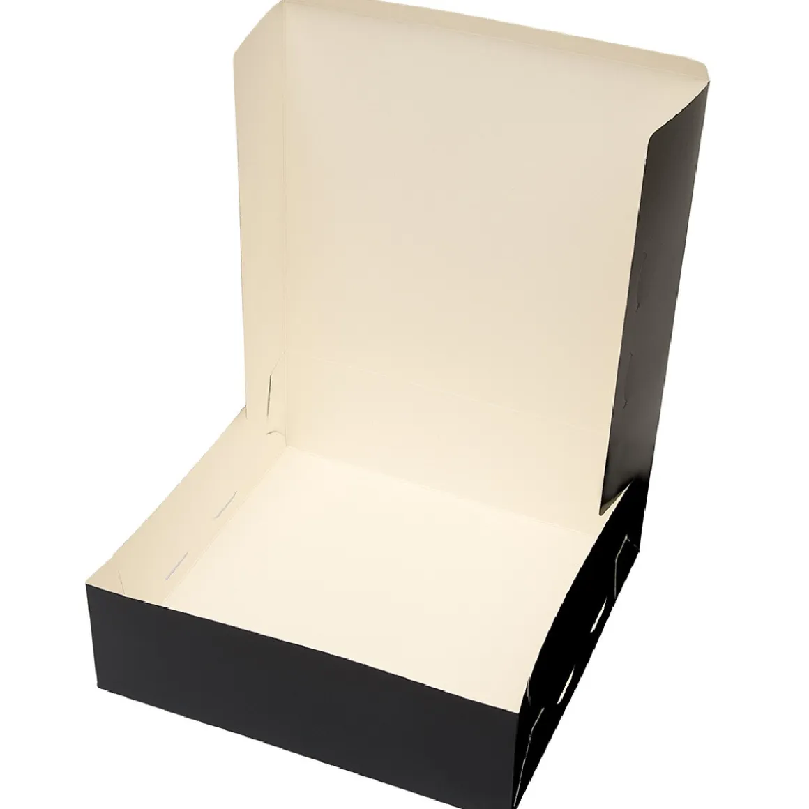 Taartdoos 25x25x8cm. Zwart 50st