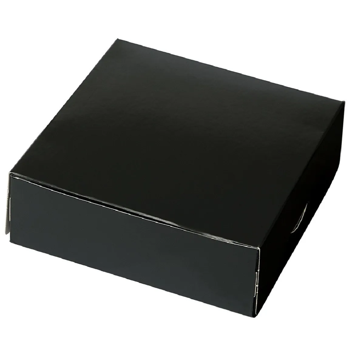 Taartdoos 15x15x5cm. Zwart 3st