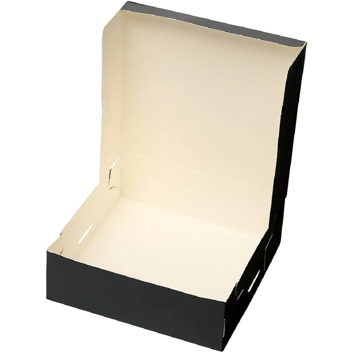 Taartdoos 15x15x5cm. Zwart 3st