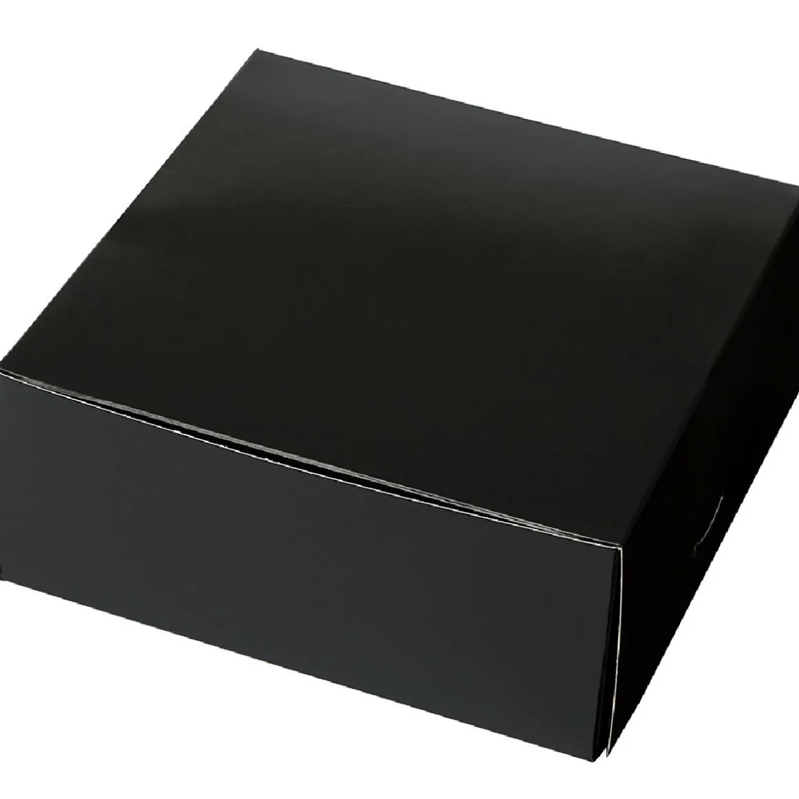 Taartdoos 21x21x5cm. Zwart 3st