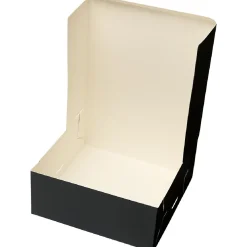Taartdoos 21x21x5cm. Zwart 3st