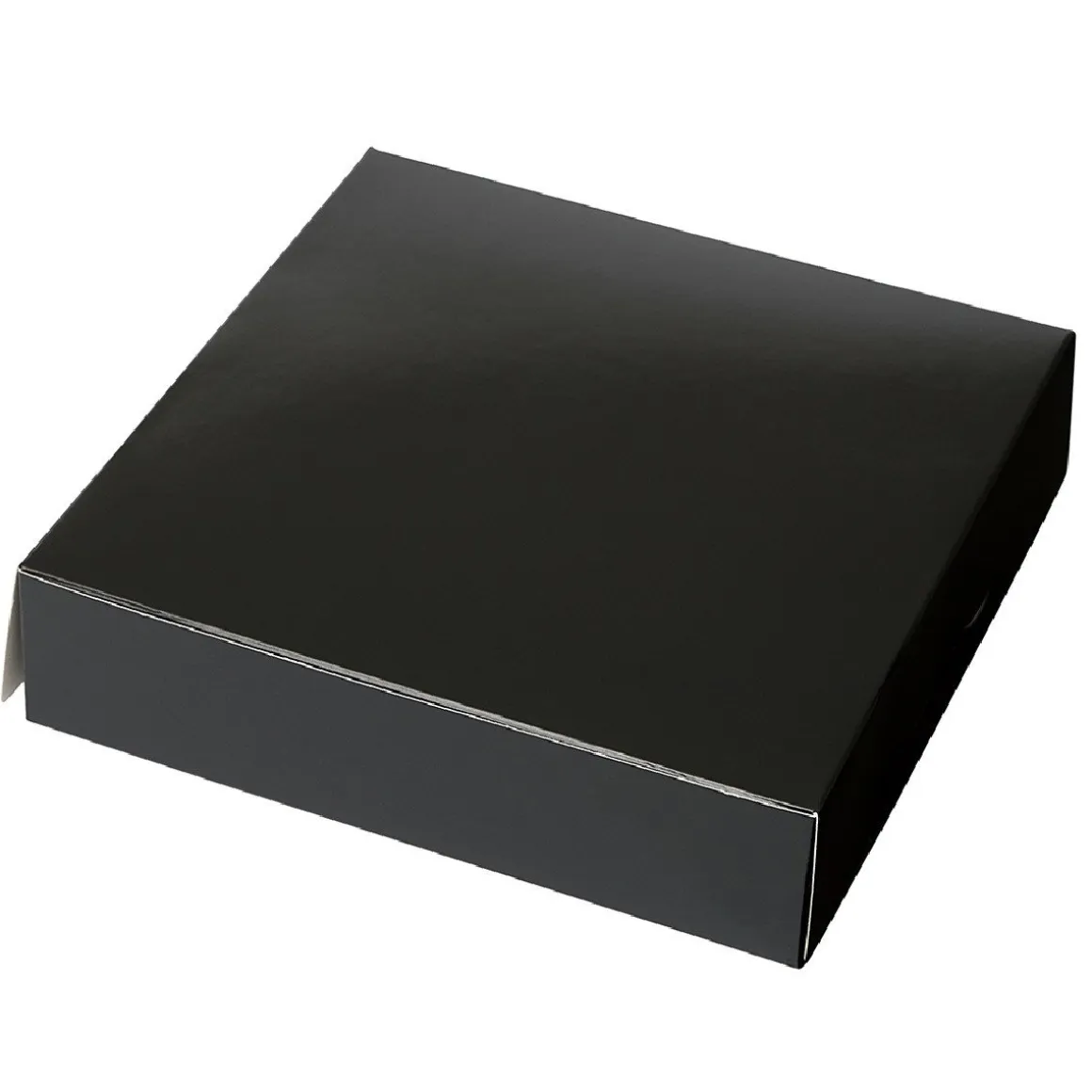 Taartdoos 19x19x8cm. Zwart 50st