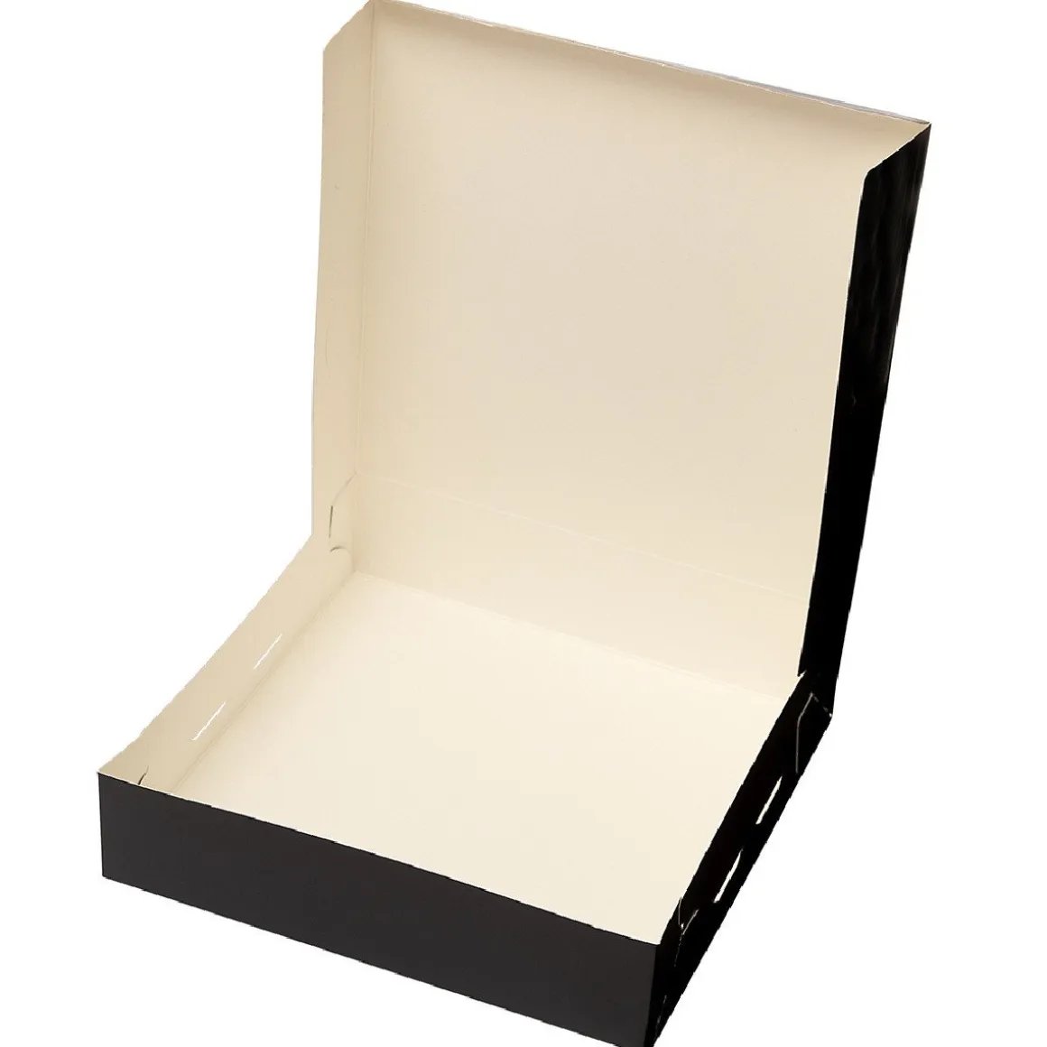 Taartdoos 19x19x8cm. Zwart 50st