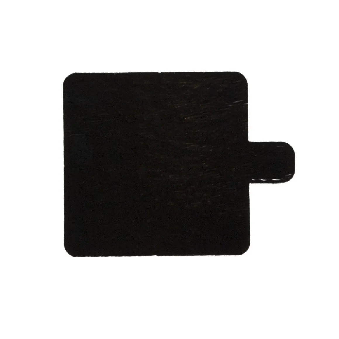 Taartkarton Vierkant Goud/Zwart met lip 6x6cm per stuk