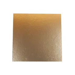 Taartkarton Vierkant Goud/Zwart 20x20cm per stuk