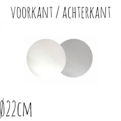 Taartonderzetter Wit / Zilver Ø22cm 10st.