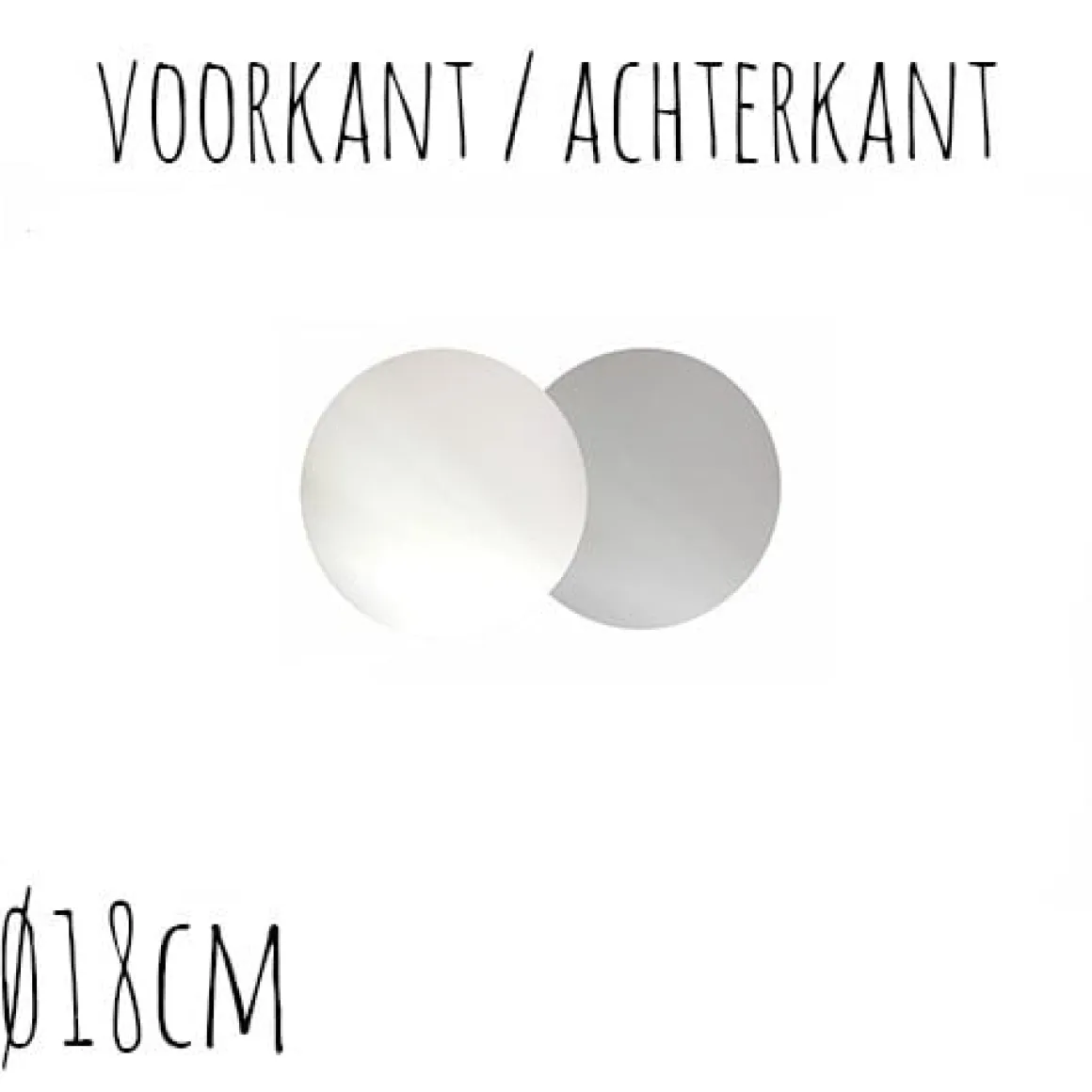 Taartonderzetter Wit / Zilver Ø18cm 100st.