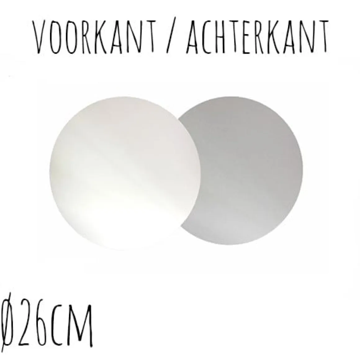 Taartonderzetter Wit / Zilver Ø26cm 100st.