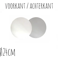 Taartonderzetter Wit / Zilver Ø24cm 10st.