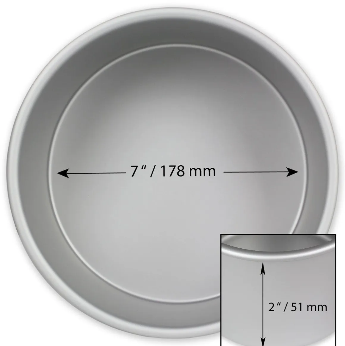 Taartpan PME rond Ø17,5 x 5cm