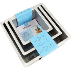 Taartpan PME Vierkant 10cm(h) Set/3