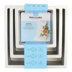 Taartpan PME Vierkant 7,5cm(h) Set/3