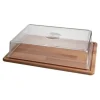 Taartplateau Rechthoek Hout met Kap