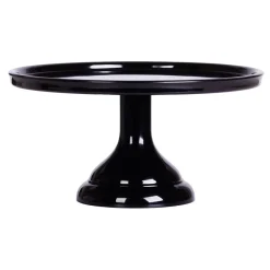 Taartplateau Zwart Melamine Ø23,5x12cm**