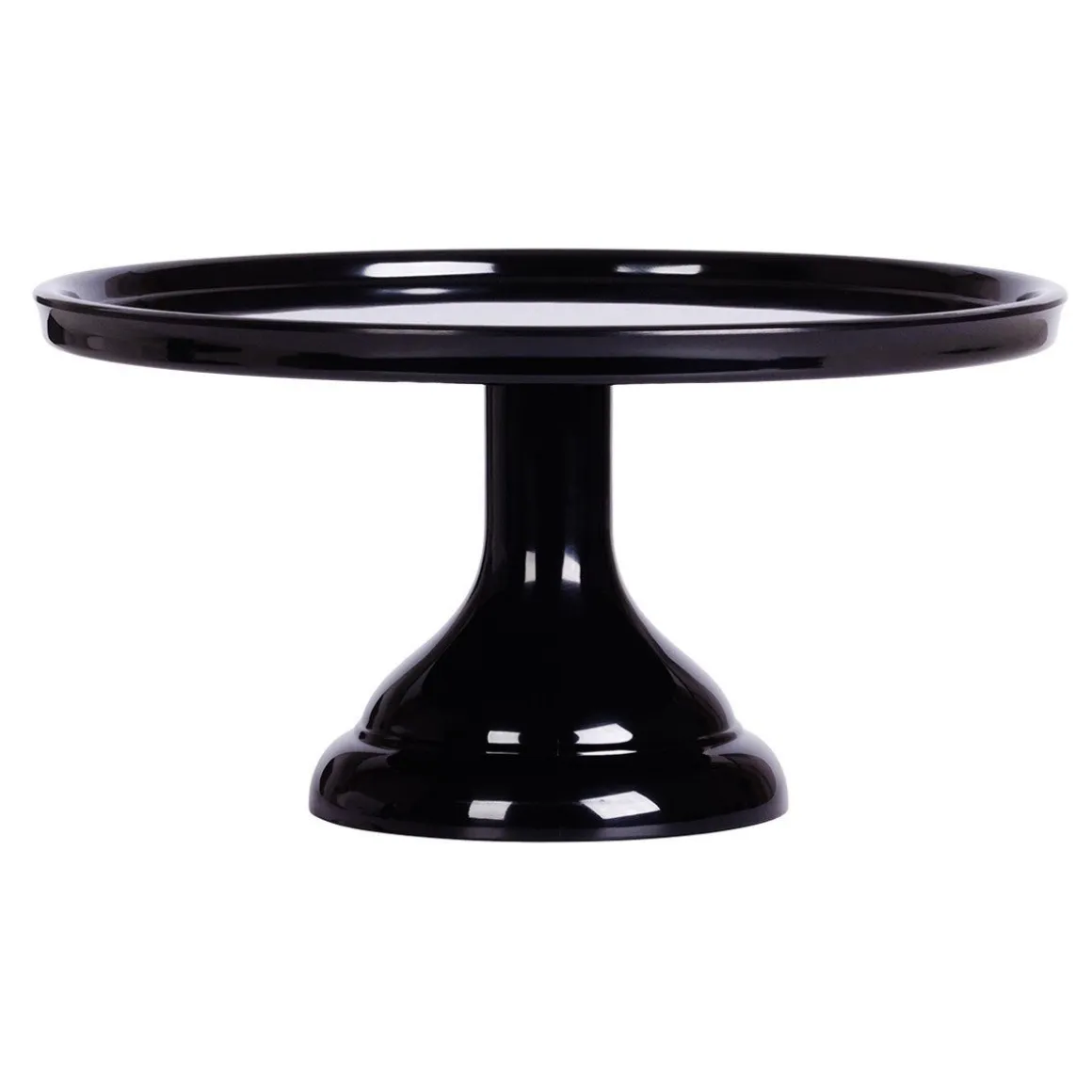 Taartplateau Zwart Melamine Ø23,5x12cm**