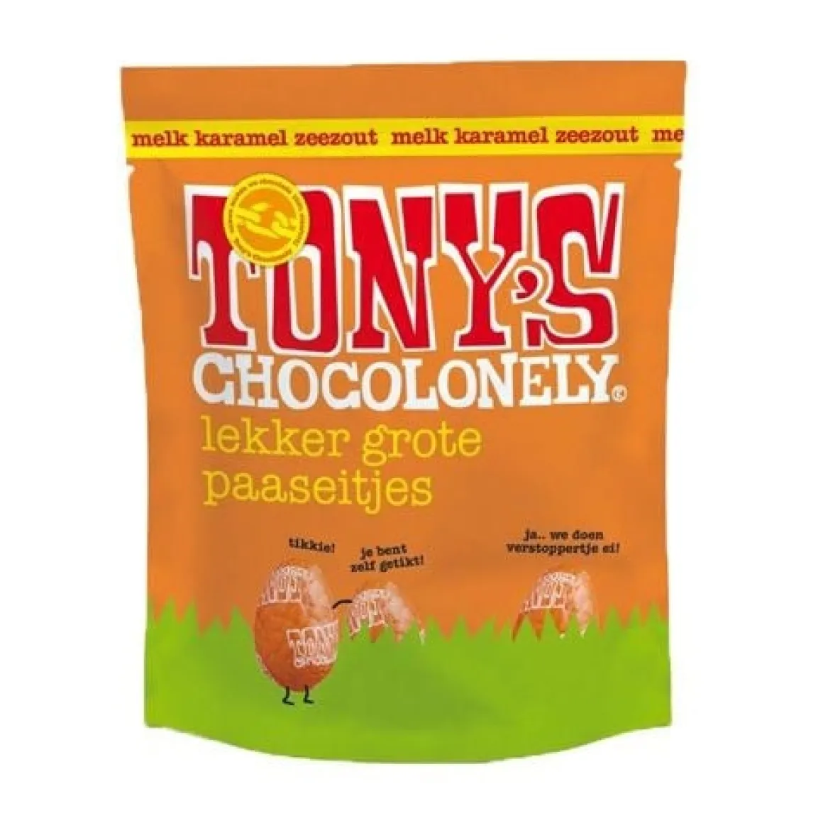 Tony's Chocolonely Paaseitjes Melk Caramel Zeezout 178g