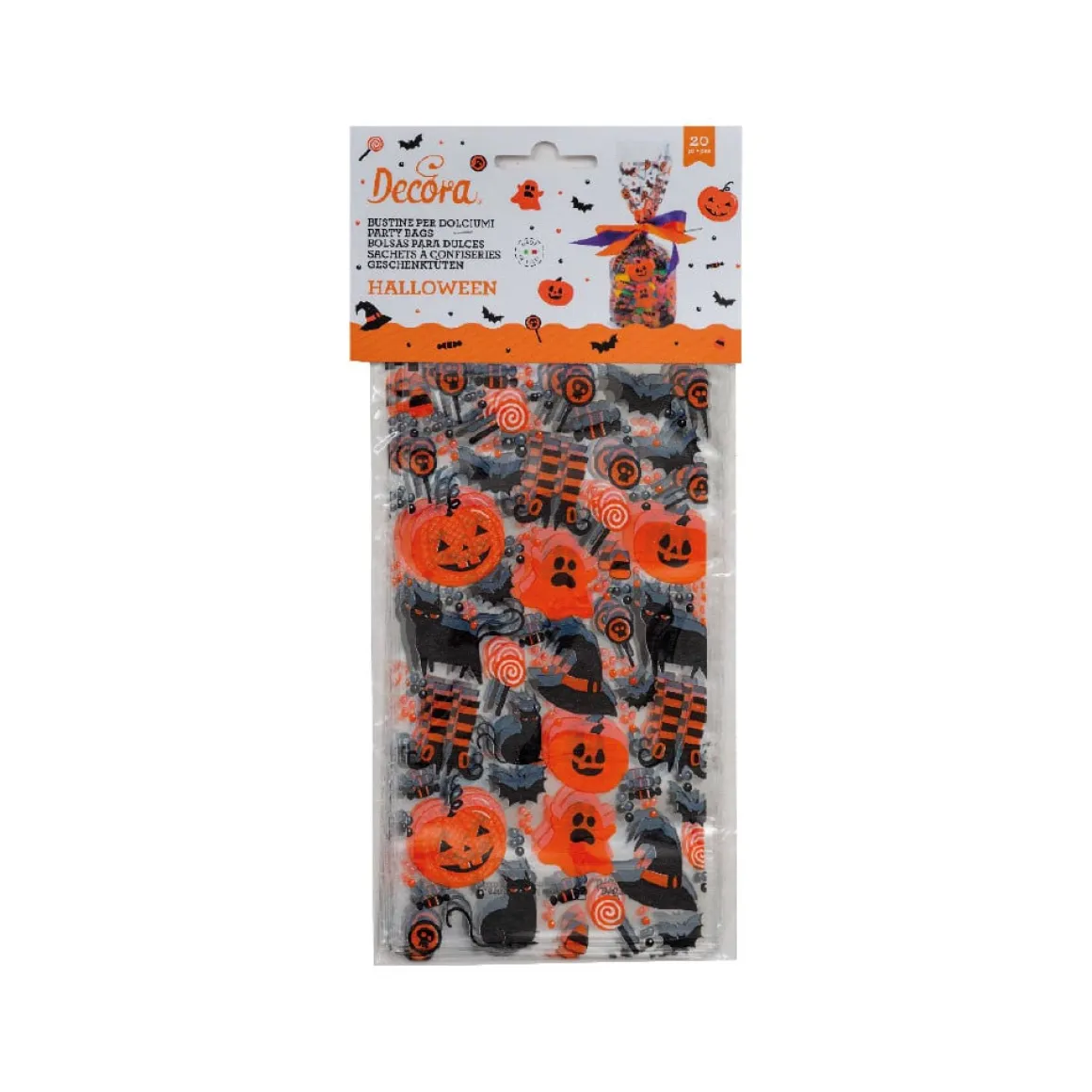 Traktatiezakjes Halloween 12,5x3x24(h)cm 20 stuks**