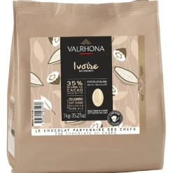 Valrhona Chocolade Druppels Wit Ivoire (35%) 1kg