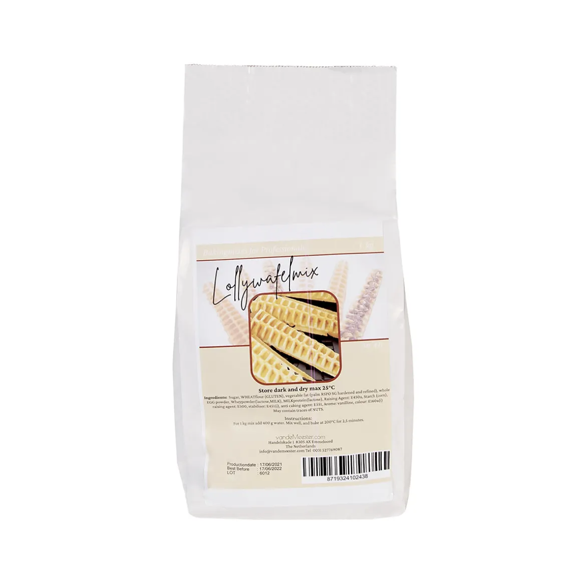 VanDeMeester Lolly Wafelmix 1kg