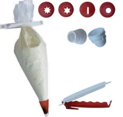 Wegwerp Spuitjes- spuitzakken (34cm) set/17