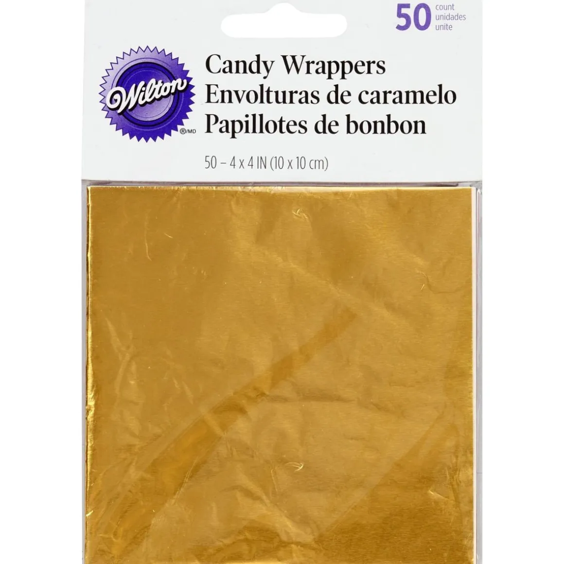 Wilton Folie Goud 10x10 50st.