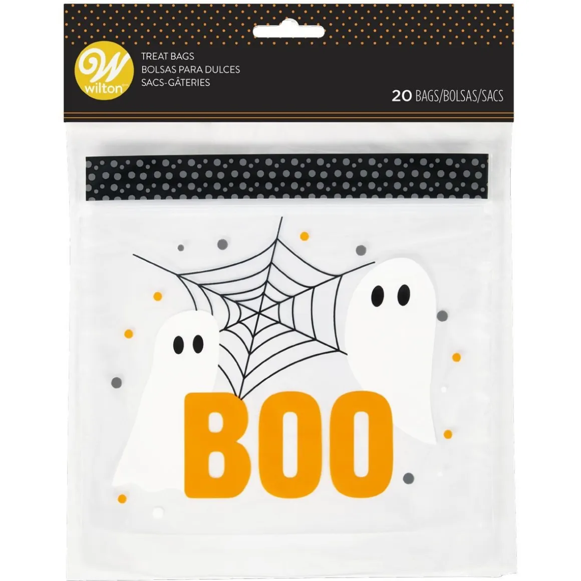 Wilton Hersluitbare Traktatiezakjes Halloween Boo 20st