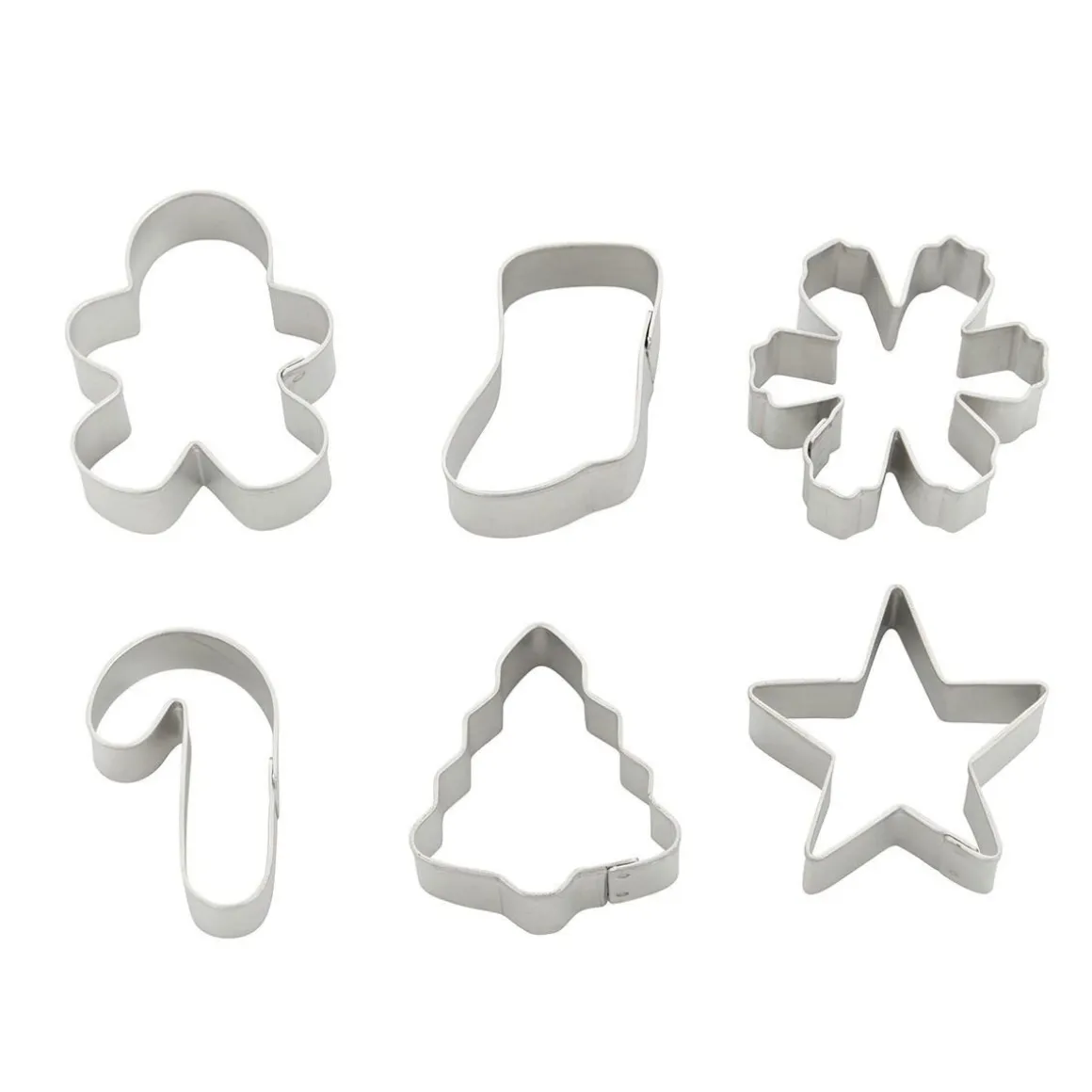 Wilton Mini Koekjesuitsteker Kerstkrans Set/6