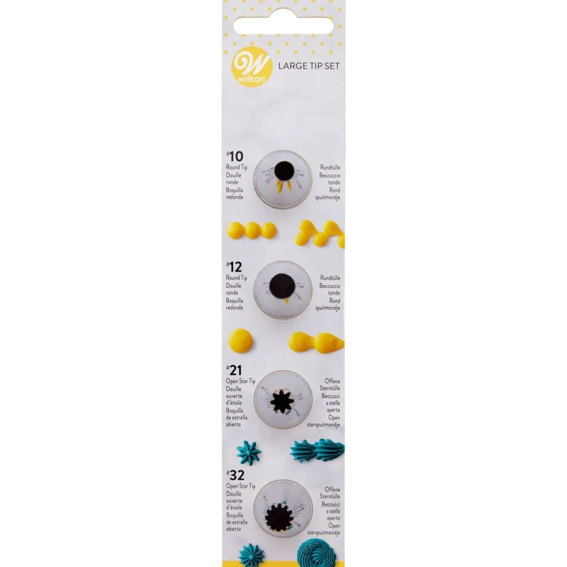 Wilton Spuitmondje Set/4 #010 #012 #021 #032