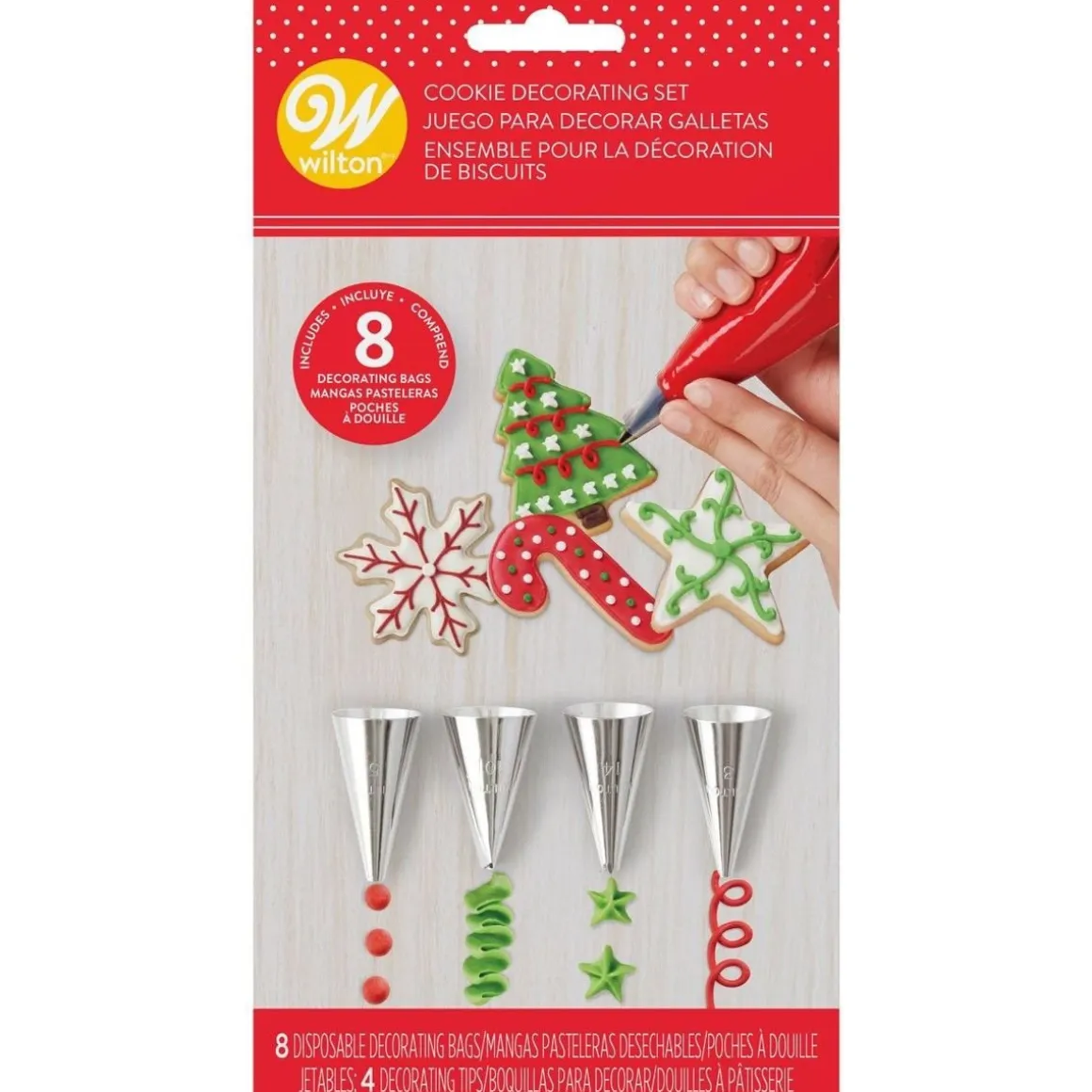 Wilton Spuitmondjes Kerst Set/12