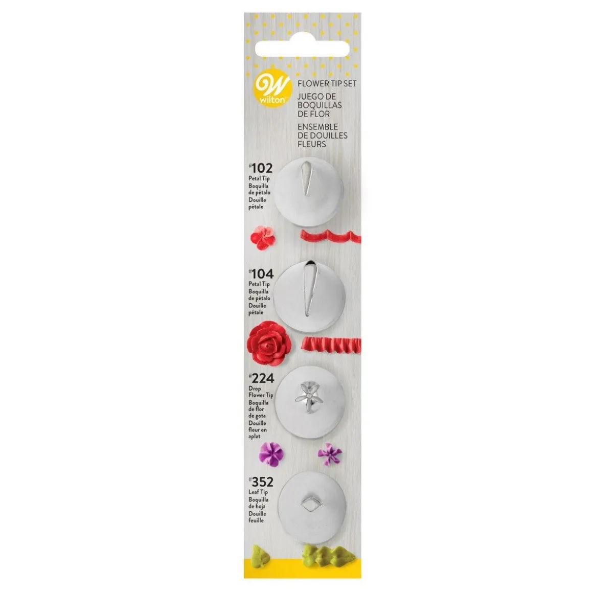 Wilton Spuitmondjes Set (#102, #104, #224, #352)