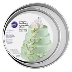Wilton Taartpan Rond 7,5cm(h) Set/4
