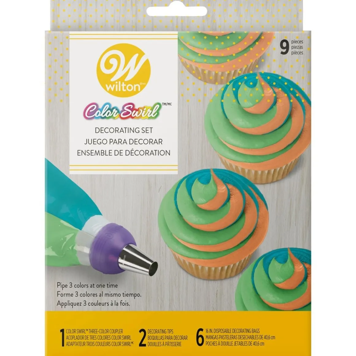 Wilton Trio Spuitmondjesset set/9