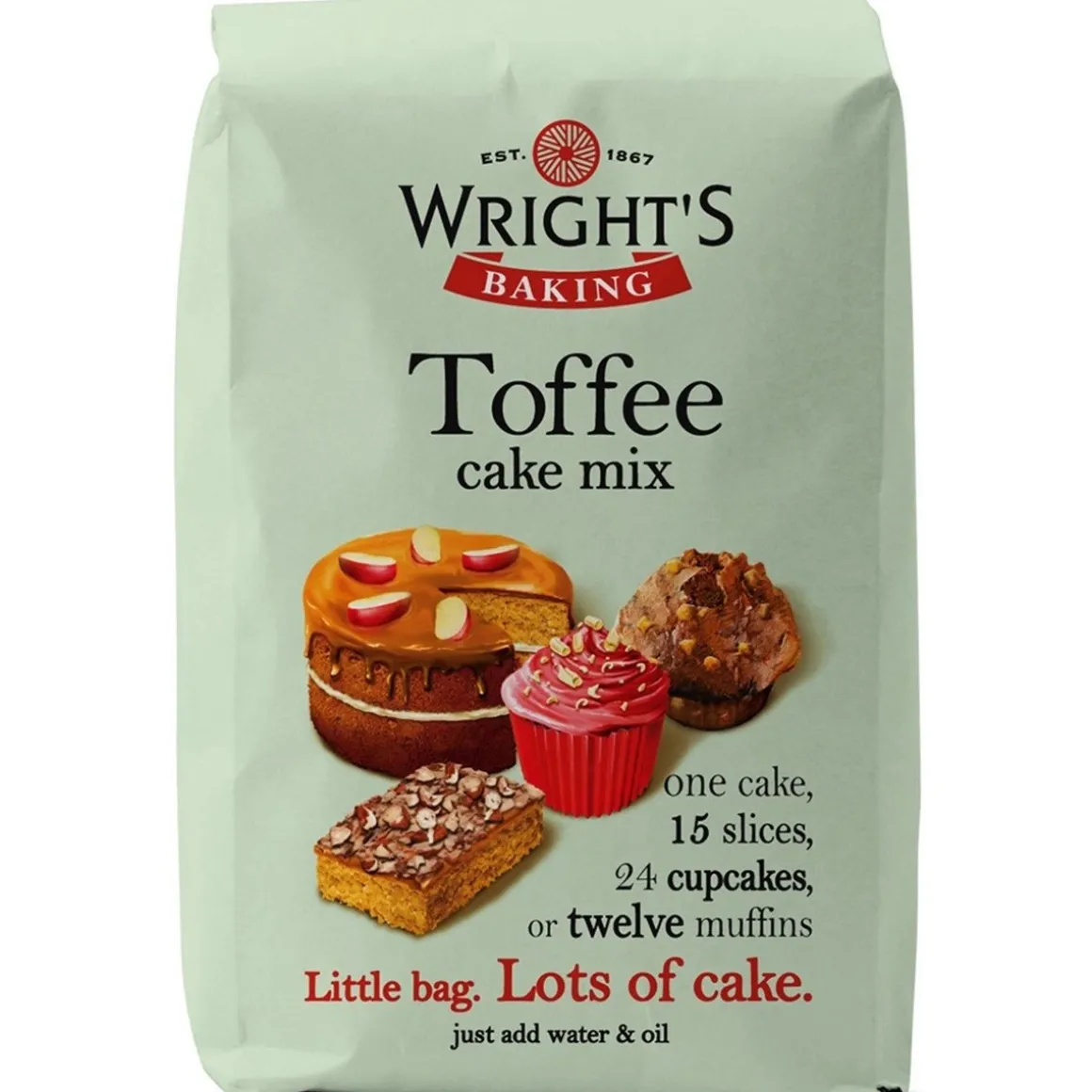 Wright's Toffee Cakemix 500g